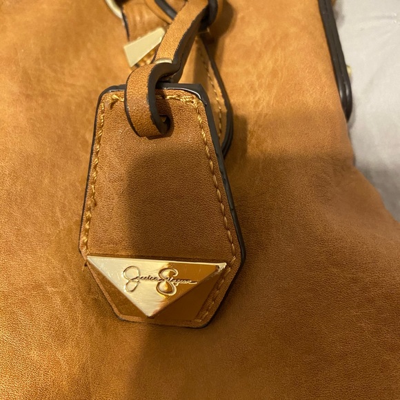 NWOT Authentic Jessica Simpson Brown Studded Santchel Purse - Picture 5 of 11